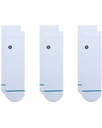 Stance - Icon 3-Pack Quarter Crew Socks - Lyst