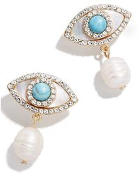 BaubleBar - Evil Eye Freshwater Pearl Drop Earrings - Lyst