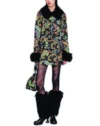 Anna Sui - Tapestry Faux Fur Jacket - Lyst