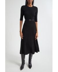 Veronica Beard - Elthea Elbow Sleeve Rib Knit Dress - Lyst