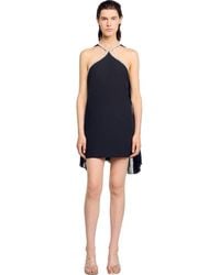 Sandro - Short Cape Dress With Rhinestones - Lyst