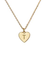 Kate Spade - Initial Heart Pendant Necklace - Lyst