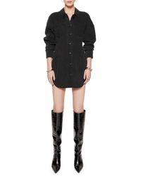 Rebecca Minkoff - Florence Long Sleeve Denim Mini Shirtdress - Lyst