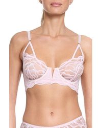 Hanky Panky - Strappy Lace & Mesh Underwire Bra - Lyst