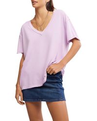 Free People - Nina V-Neck Cotton T-Shirt - Lyst