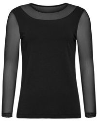 Anatomie - Kim Mesh-Sleeve Top - Lyst