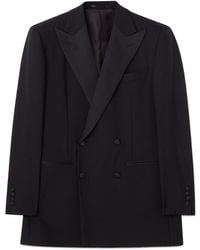 BLK DNM - Solid Wool Double Breasted Blazer - Lyst