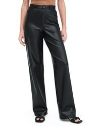 MARCELLA - Faux Leather Wide-Leg Trousers - Lyst