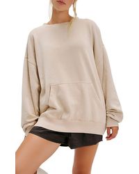 Free People - Intimately Fp Slow It Down Oversize Cotton Blend Sweatshirt - Lyst