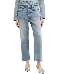 AllSaints - Ida High Waist Straight Leg Crop Jeans - Lyst