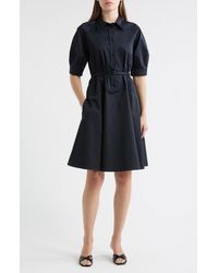 BOSS - Delaurena Belted Stretch Cotton Shirtdress - Lyst