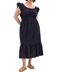 City Chic - Sweet Broderie Anglaise Maxi Dress - Lyst