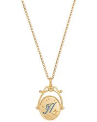 Fable England - H Initial Hydrangea Spinner Chain Necklace - Lyst