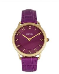Bertha - Abby Swiss Leather-Band Watch - Lyst