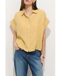 Alex Mill - Maddie Linen Short Sleeve Button-Up Shirt - Lyst
