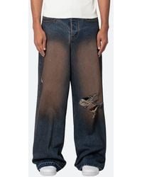 MNML - Baggy Rave Ripped Wide Leg Jeans - Lyst