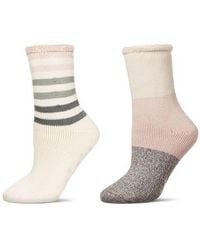Memoi - Assorted 2-Pack Terry Cushioned Crew Socks - Lyst