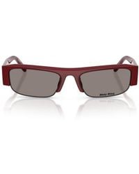 Miu Miu - 54Mm Rectangular Sunglasses - Lyst