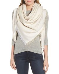 Tory Burch - Traveler Logo Jacquard Wool & Silk Scarf - Lyst