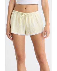 Open Edit - Seersucker Boxer Sleep Shorts - Lyst