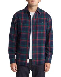 Schott Nyc - Two-pocket Long Sleeve Flannel Button-up Shirt - Lyst