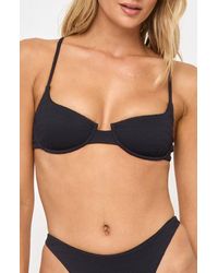 LSPACE - Belle Underwire Pucker Textured Bikini Top - Lyst
