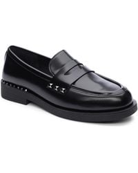 Ash - Whisper Studs Leather Loafer - Lyst