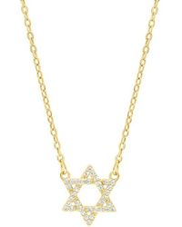 SHYMI - Pavé Cubic Zirconia Star Of David Necklace - Lyst