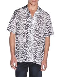 Ksubi - White Noise Leopard Print Resort Short Sleeve Button-up Shirt - Lyst