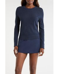G/FORE - Pointelle Knit Crewneck Golf Sweater - Lyst