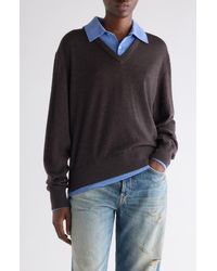 Acne Studios - Layered Wool Polo Sweater - Lyst
