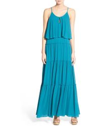 ella moss Womens Nete Tiered Maxi Dress