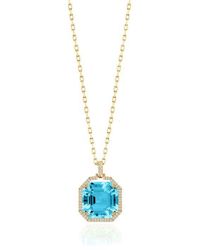 Goshwara - Gossip Asscher Cut Stone & Pavé Diamond Pendant Necklace - Lyst