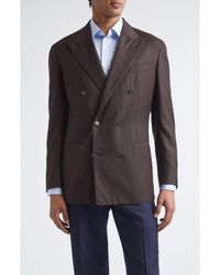 Thom Sweeney - Double Breasted Wool Blazer - Lyst