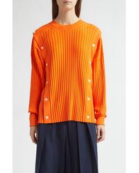 Setchu - Button Detail Rib Crewneck Sweater - Lyst