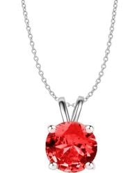 Donatello Gian - Sterling Round Created Ruby Necklace - Lyst