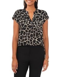Chaus - Split Neck Georgette Blouse - Lyst