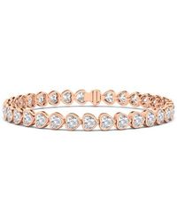 HauteCarat - Bezel Heart Lab Created Diamond Bangle - Lyst