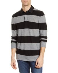7 For All Mankind Mens Linen-Wool Long Sleeve Polo Sweater