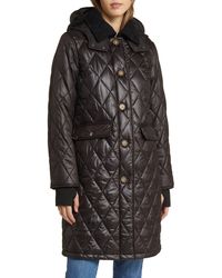 Lucky Brand - Diamond Quilted Coat With Faux Fur Lining - Lyst