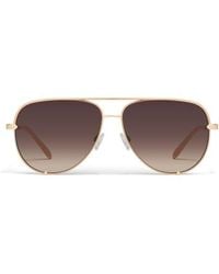 Quay - High Key 64Mm Oversize Aviator Sunglasses - Lyst