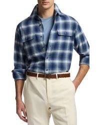 Ralph Lauren - Cooper Plaid Hemp & Cotton Button-Up Shirt - Lyst