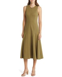 Nordstrom - Zip Front Sleeveless Ponte A-line Dress - Lyst