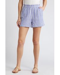 Rails - Leighton Stripe Organic Cotton Gauze Shorts - Lyst