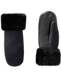 Mackage - Fleece Trim Quilted Down Mittens - Lyst
