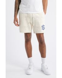 BBCICECREAM - Bb Cubic Cotton Pointelle Knit Drawstring Shorts - Lyst