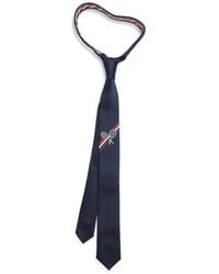 Thom Browne - Classic Engineered Stripe Silk Tie - Lyst