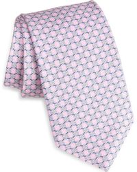 David Donahue - Link Pattern Silk Twill Tie - Lyst