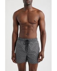 Bugatchi - Cruz Print Swim Trunks - Lyst
