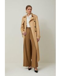 Karen Millen - Tailored Classic Belted Trench Coat - Lyst